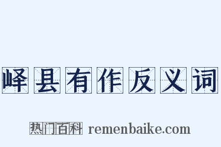 峄县有作反义词是什么意思的图片